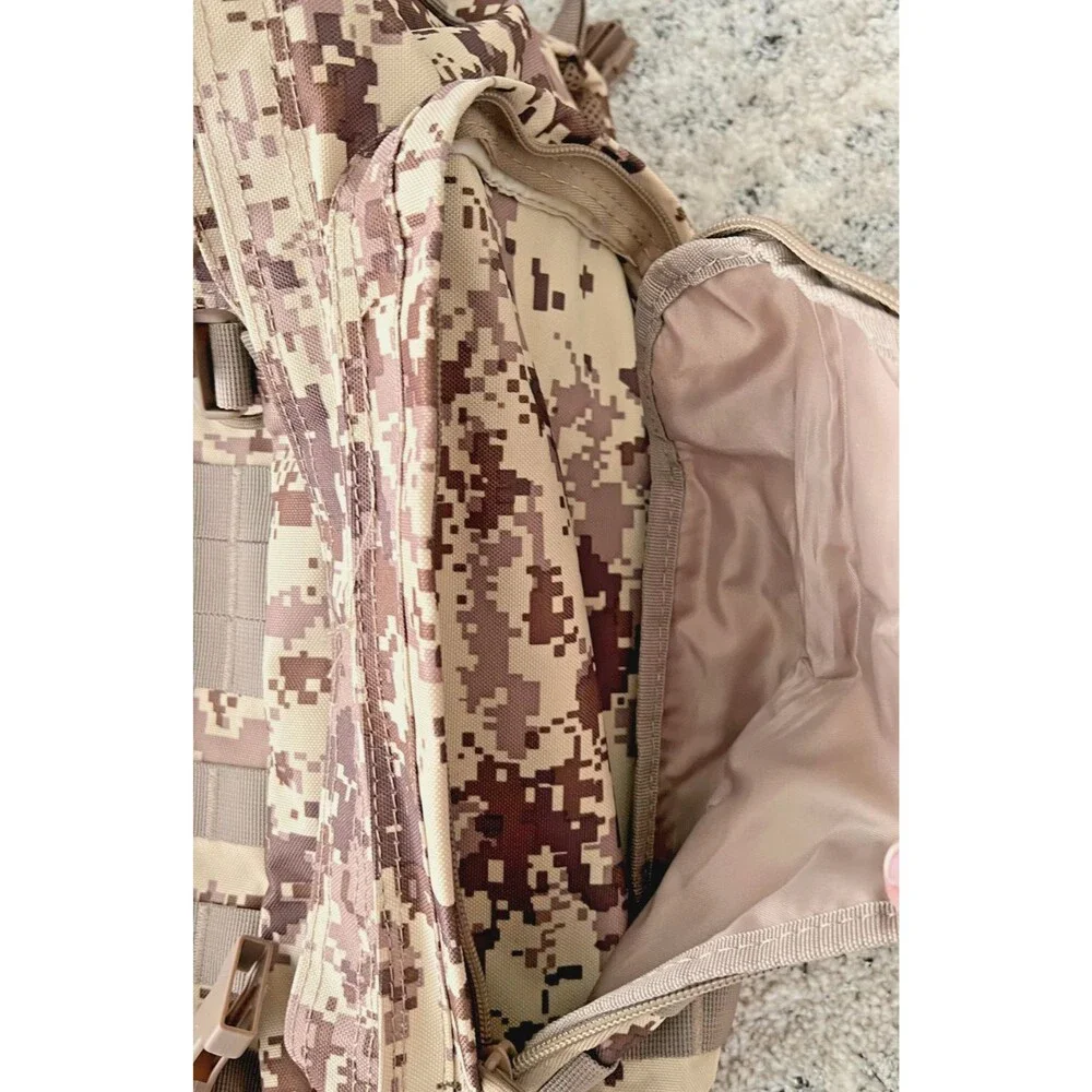 HIGHLAND TACTICAL Ballistic Backpack MOLLE Gear Bag Desert Digi Camo Military